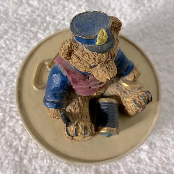 Vintage Colourful Teddy Bear Trinket Box Figurine Collectible - Picture 5 of 12
